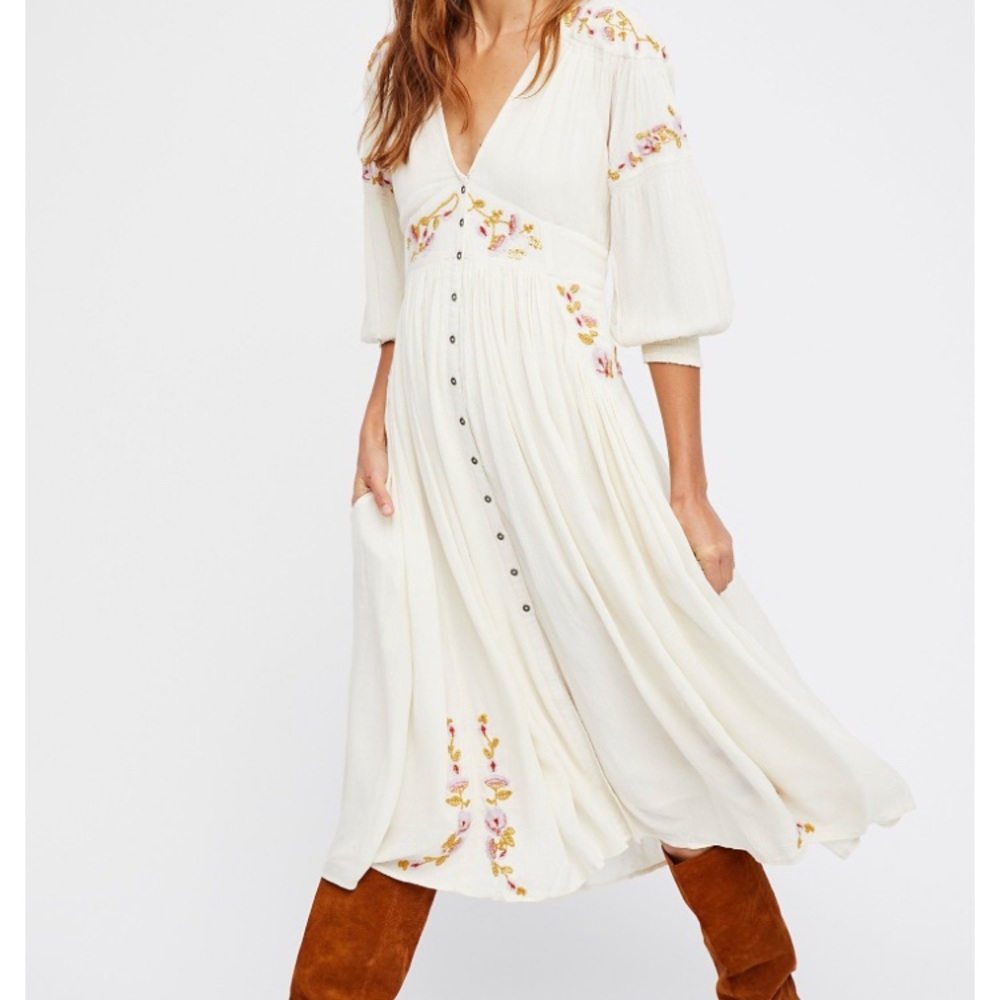 Free people day glow midi dress